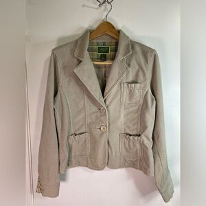 U.S. Polo Assn Women XL Tan Corduroy Jacket Pockets Casual Classic